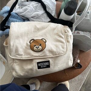 Moschino Baby Beige Bear Bag